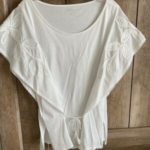 a.n.a Cream Floral Embroidered Blouse